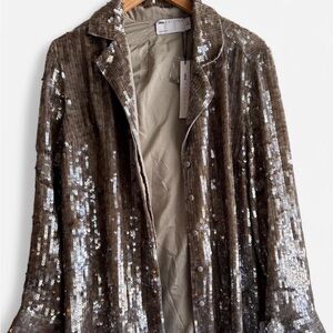 🩶 On-Trend FW2025🩶
ASOS—Sequin Embellished Grey and Silver Jacket. NWT